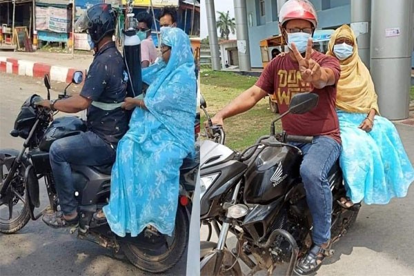 সুস্থ মাকে নিয়ে বাড়ি ফিরছেন সেই ছেলে